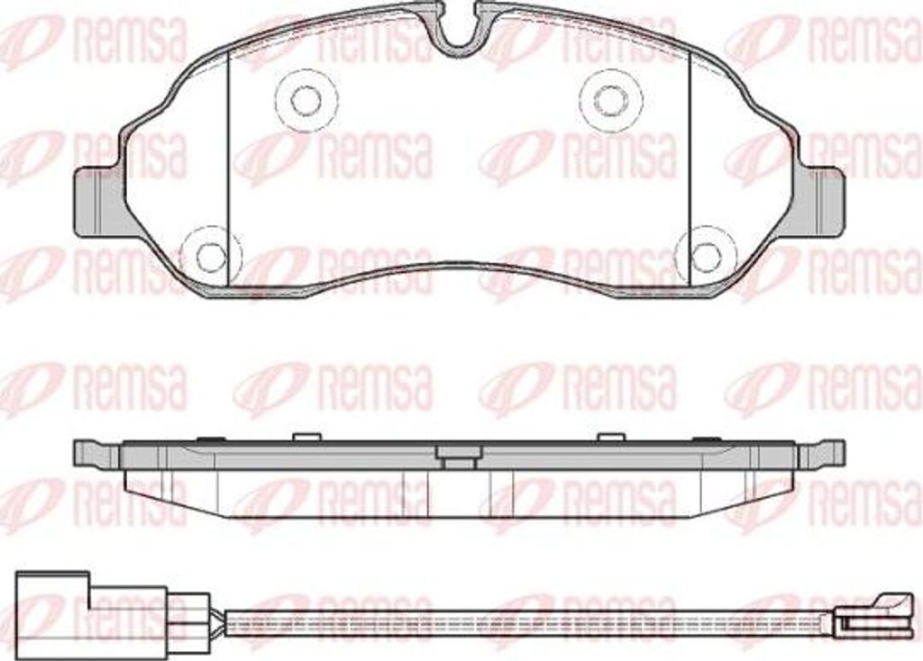 REMSA 1602.02 Bremsbelagsatz, Scheibenbremse OE 1840479 kompatibel mit Transit
