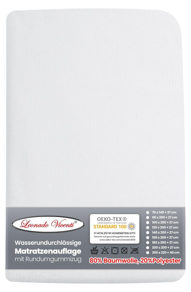 Wasserdichter Matratzenschoner 200x220 cm aus Produktbild 