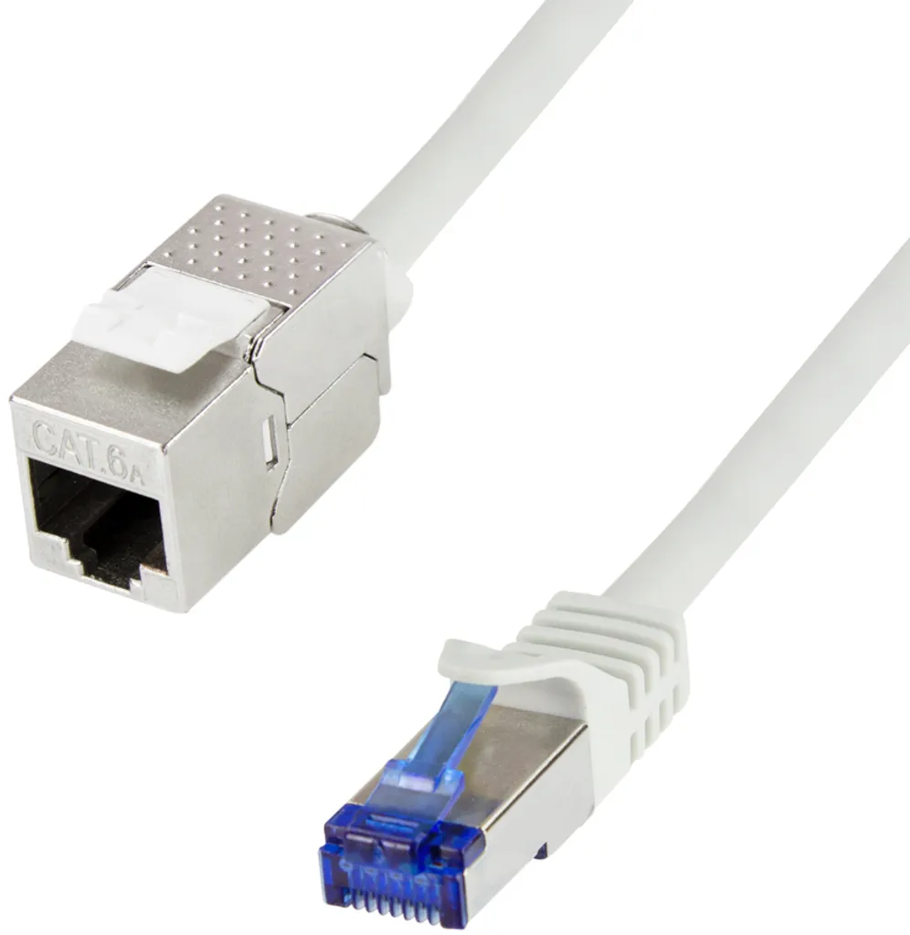 Câble Patch Consolidation LogiLink Cat.6A S/FTP de 10m - Gris Blindé