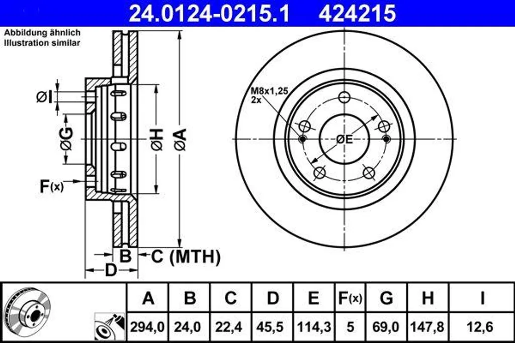 Disque de frein pour Citroën C-Crosser et Peugeot 4007 remplacement idéal