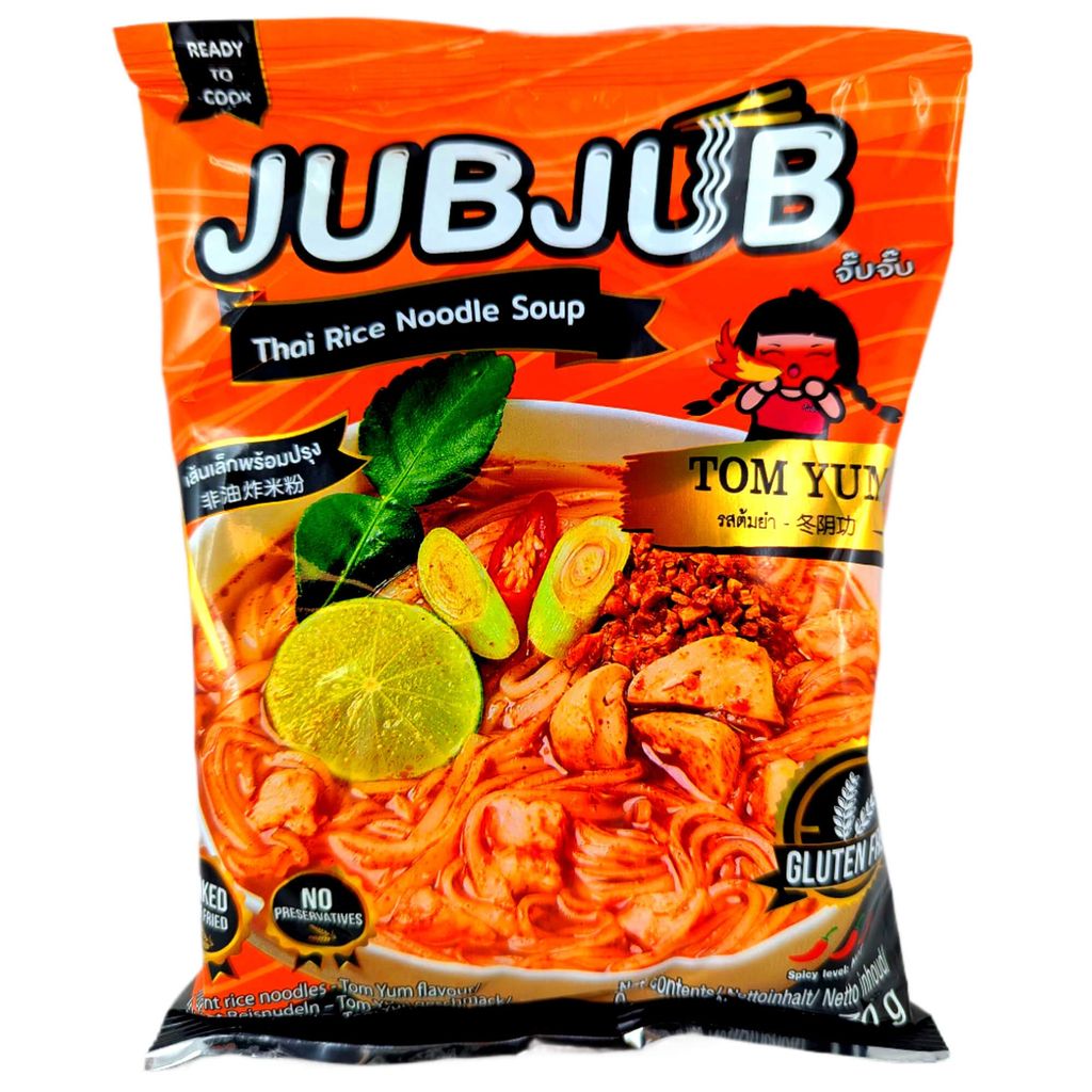 Jubjub Instant Reisnudeln Suppe Tom Yum 12er Pack (12 x 70g)