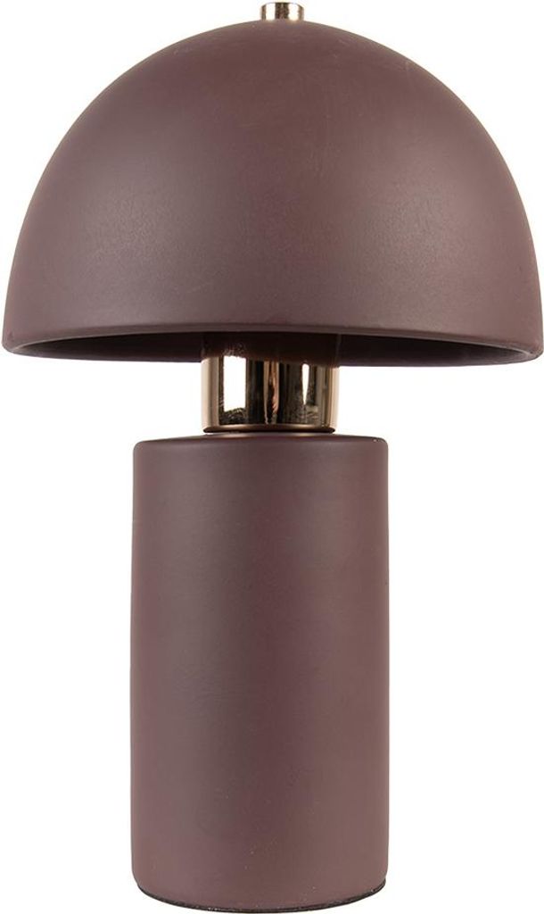 Clayre & Eef Pilz-Tischlampe Ø 18x30 cm Braun Metall