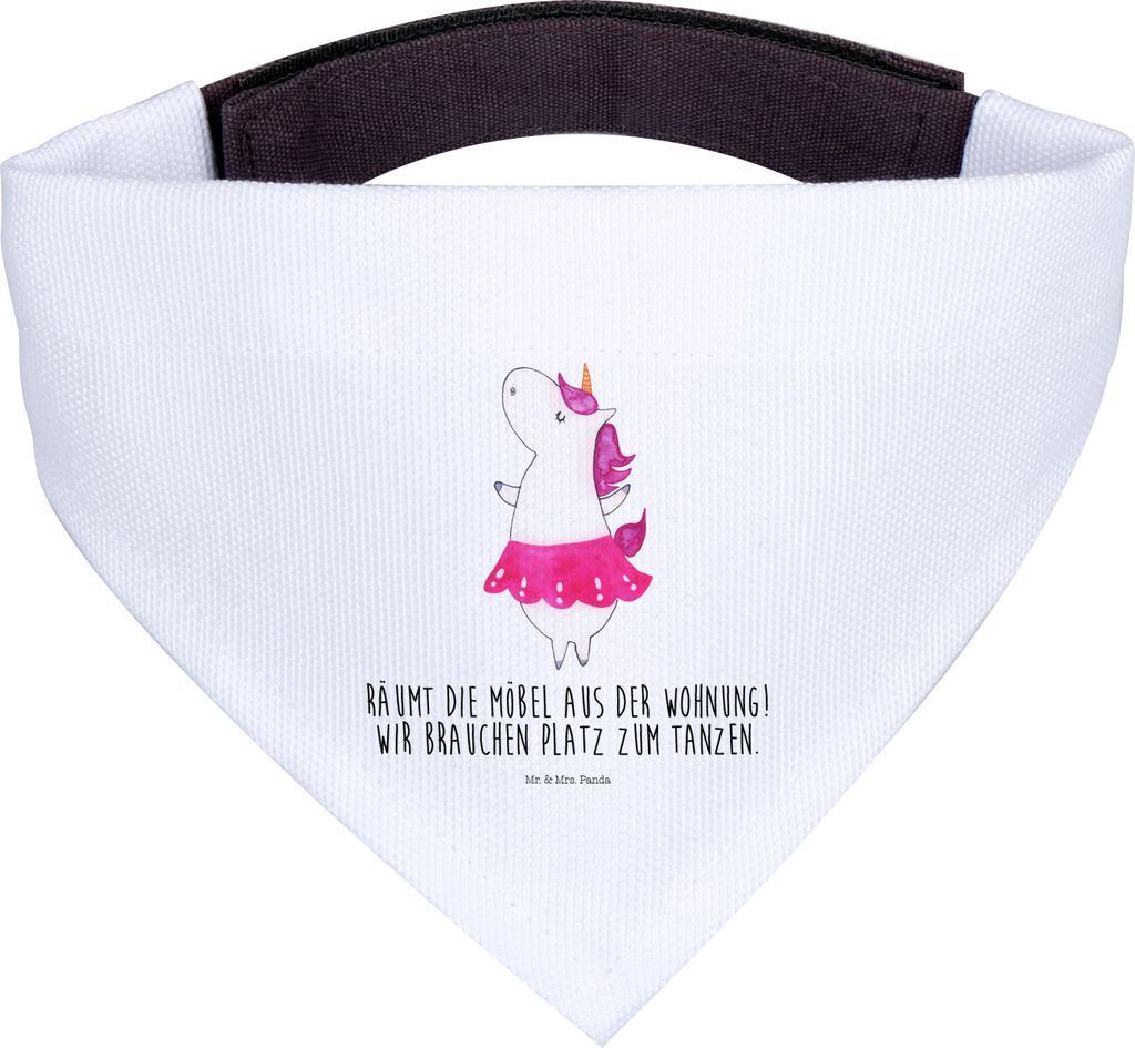 Mr. & Mrs. Panda Tuch Einhorn Ballerina - Weiß - Geschenk, Hunde Halstuch, Einhörner, Unicorn, Hund, Spaß, Hundeschal, Hundehalstuch, Für, Wohn...