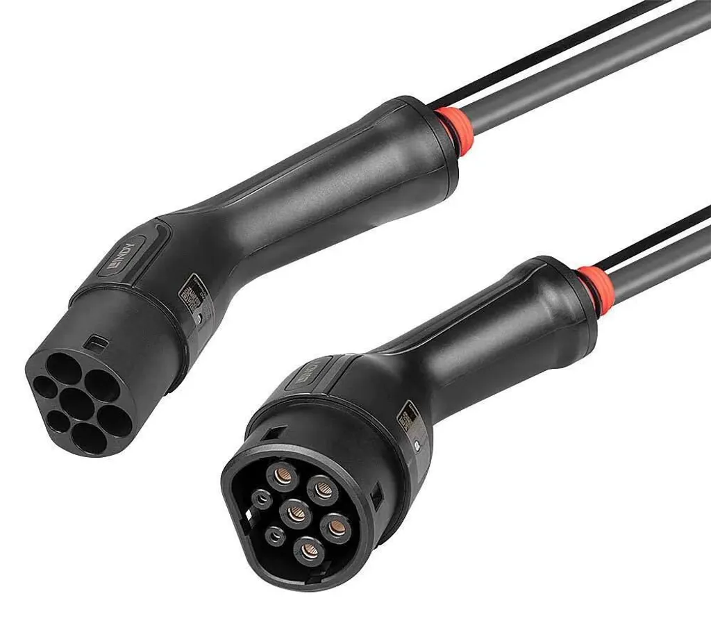 Câble de recharge Type 2 22kW Triphasé 32A robuste et flexible 5m - 2