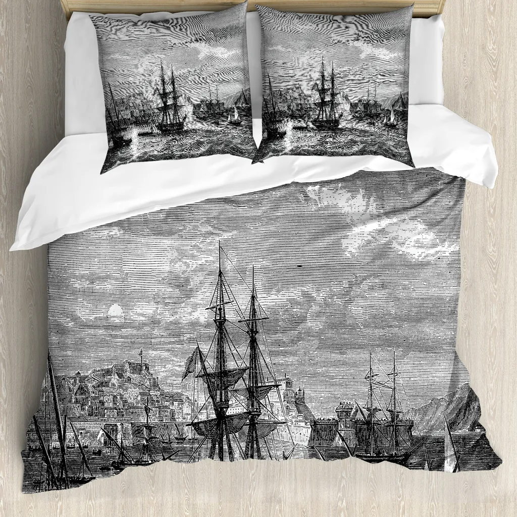 Copripiumino Storia della Francia ABAKUHAUS 155x220 Antiacaro Grigio