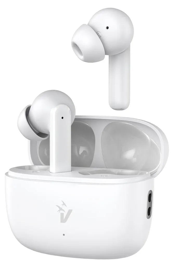 Vultech Pop Ep-40 Blanc : Écouteurs Bluetooth 5.3 avec Étui de Charge