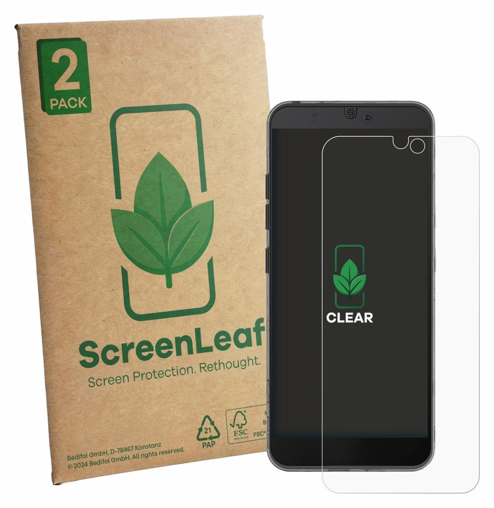 2x ScreenLeaf Schutzfolie für Fairphone 3 Displayschutz Produktbild 