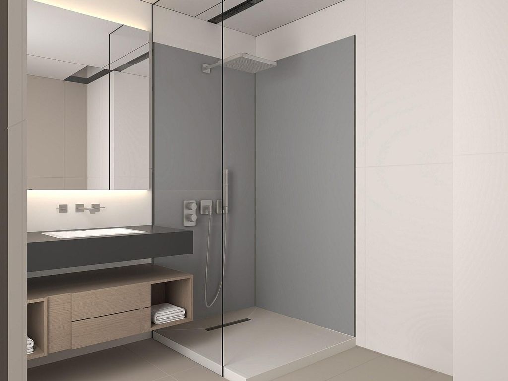 2er-Set Badwandpaneele mit Profilen - 2 × 90 × 210 cm (B × H) ITZIAR