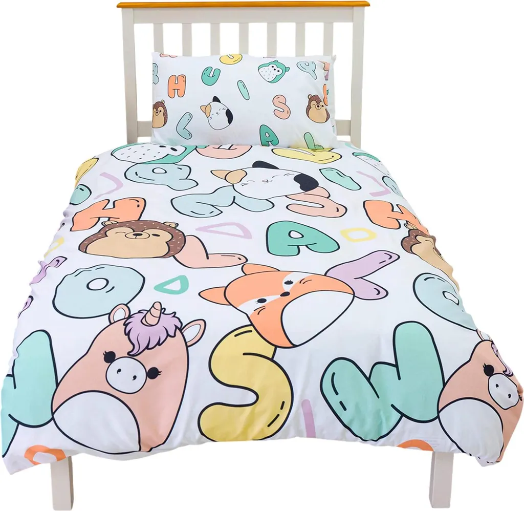 Parure de Lit Double Squishmallows Réversible - Linge de Lit Décoratif - 4