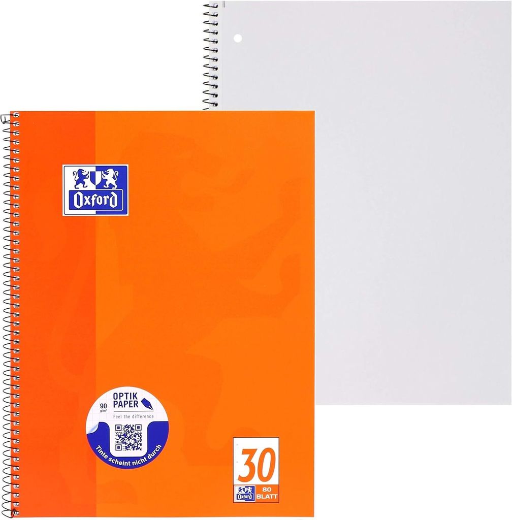 Oxford 100050359, Monochromatyczny, Pomarańczowy, A4, 80 Zdjęcie produktu 