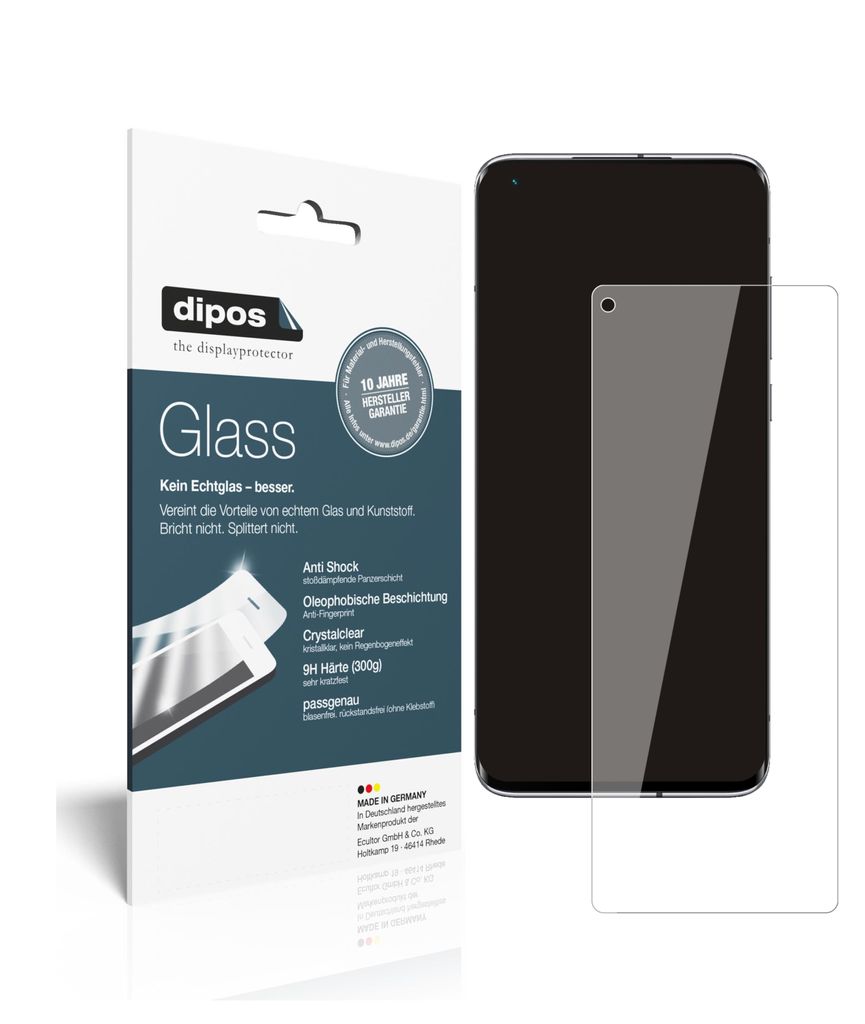 2x Schutzfolie für Xiaomi Mi 10 Ultra - Anti-Shock 9H Folie dipos Glass Kunststoffglas