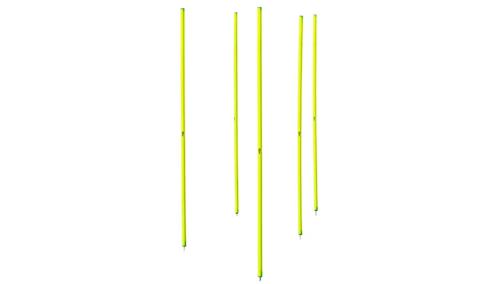 Piquets de slalom jaunes lot de 5 : balisage visible pour vos terrains