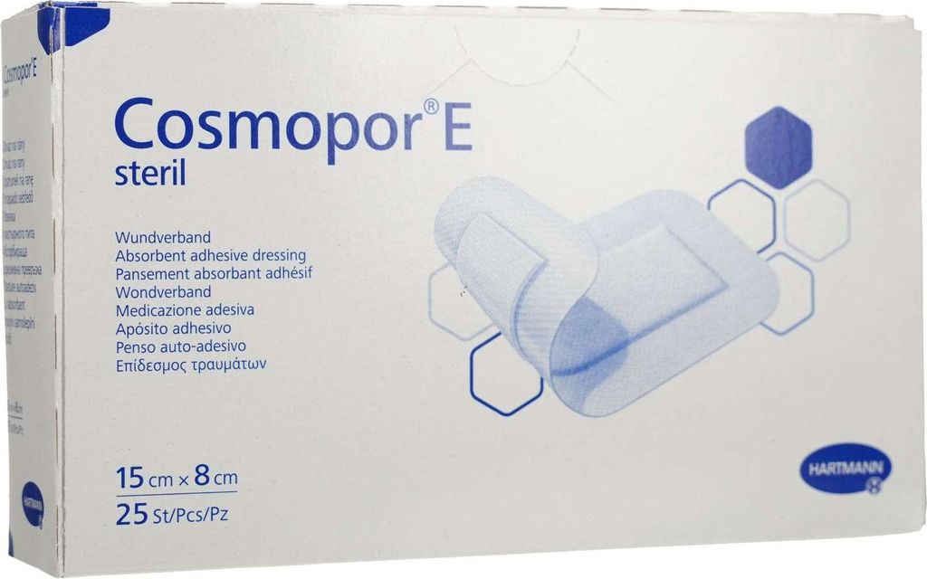 Hartmann Cosmopor® E steriele pleisters, 25 stuks, 15 x 8 Productafbeelding 