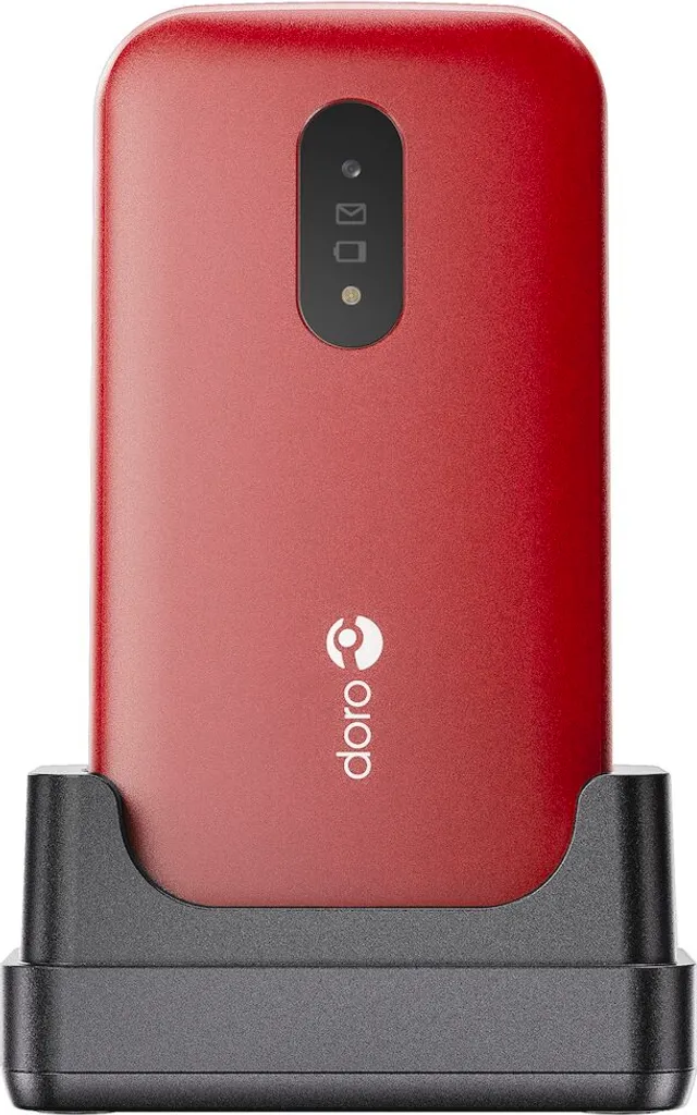 Mobile Doro 2820 Rouge Facile à Utiliser sans Chargeur Mural Secteur USB - 4