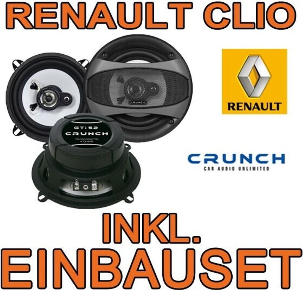 Lautsprecher Tür - Crunch GTi52 - 13cm Triaxe für Renault Clio 1 - justSOUND