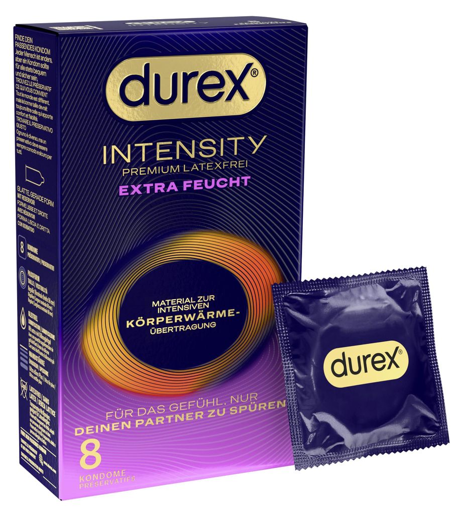 Durex Intensity, extra glijmiddel, 8 stuks Productafbeelding 