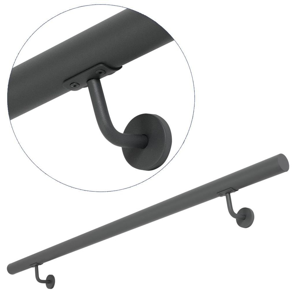 Edelstahl Handlauf 50 - 200 cm Treppengeländer Geländer Produktbild 