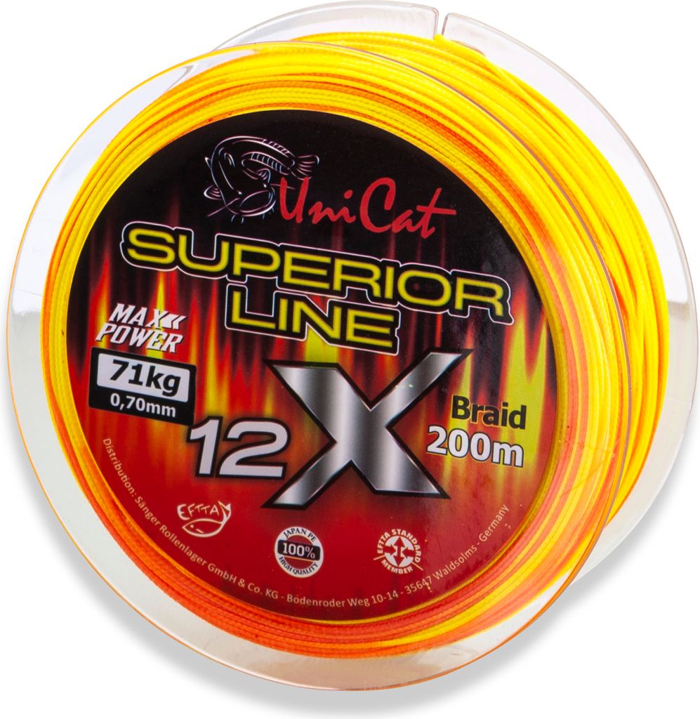 Uni Cat Wallerschnur Superior Line 12x Braid (200 m)