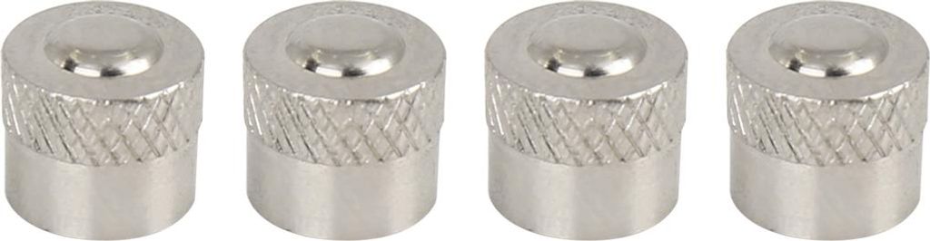 4stk.Reifenventilkappen Ventildeckel Metall Autoventil Kappe Silberton