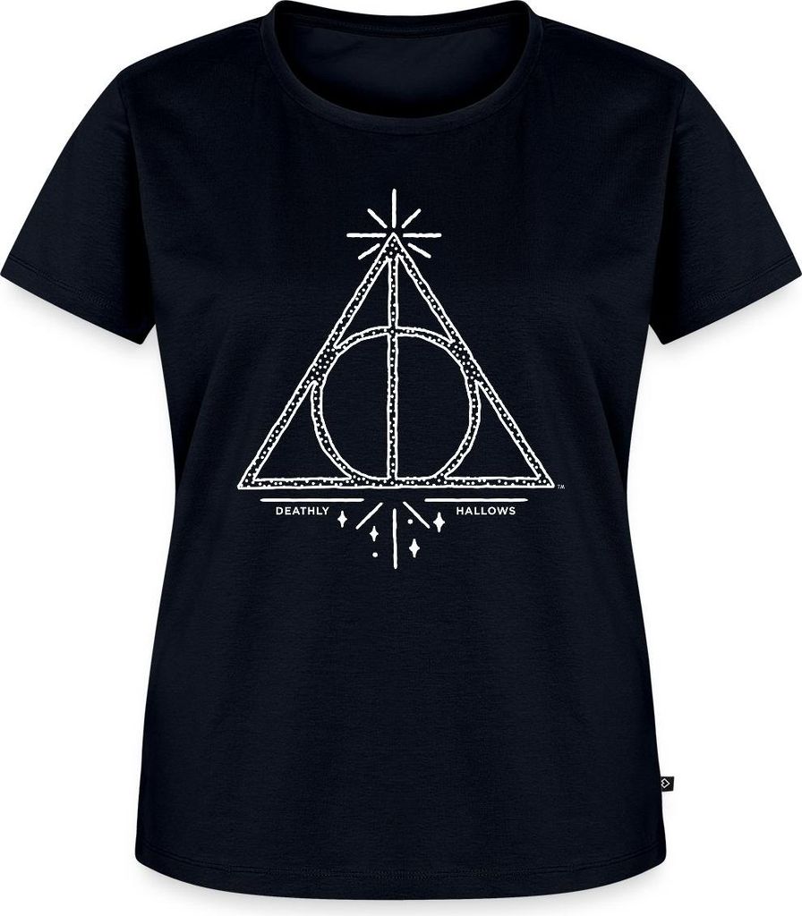 Spreadshirt Harry Potter Heiligtümer des Todes Symbol Frauen Premium T-Shirt, 4XL, Navy