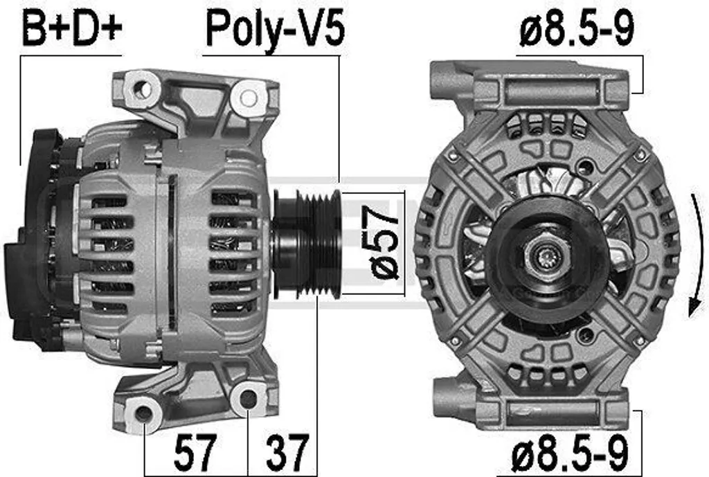 Alternateur de rechange pour Fiat Croma - Qualité OE 51734824 ERA 12V