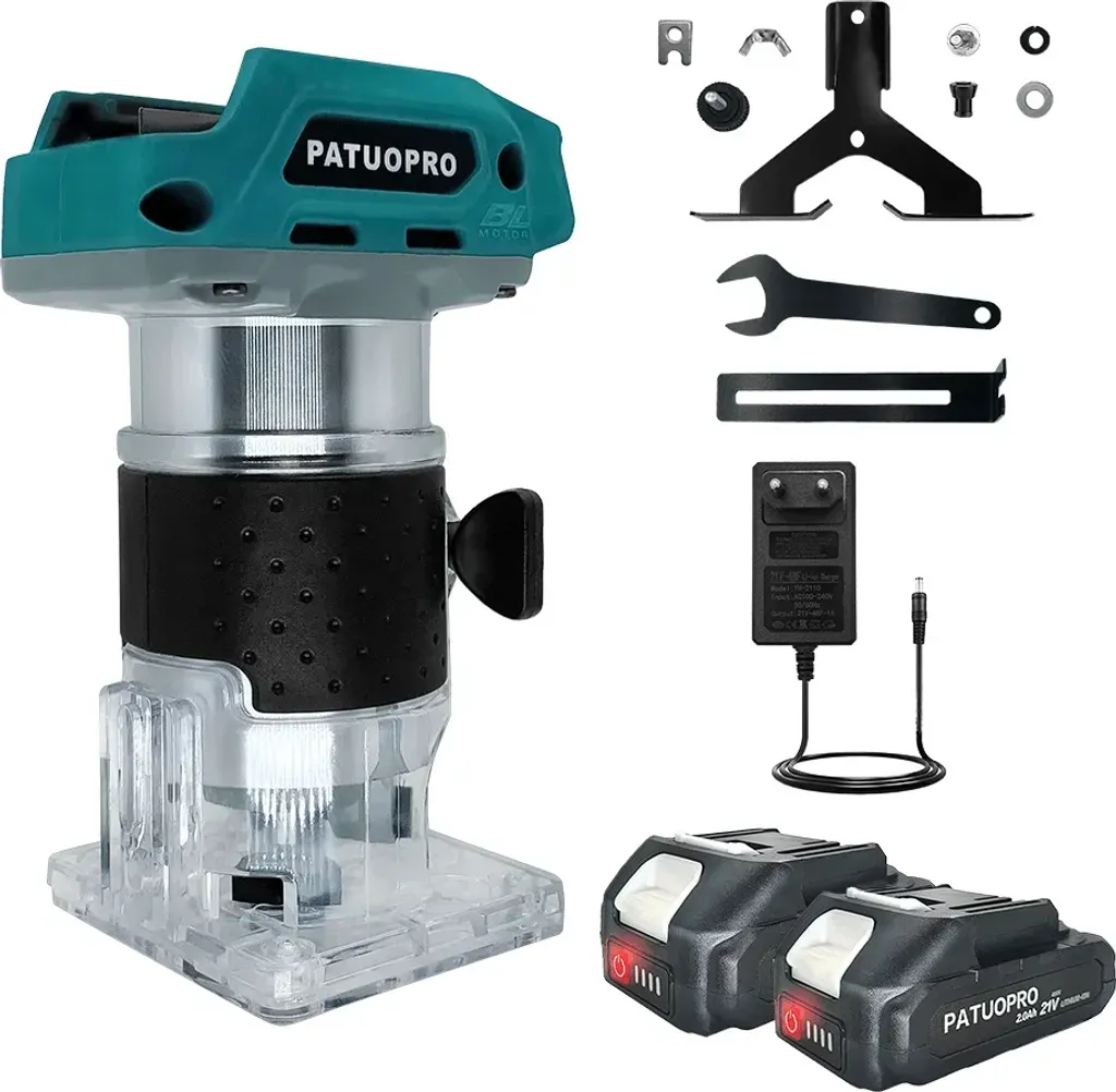 Rifilatore Legno Cordless Brushless 18V | 30000 RPM | 2x Batteria 2Ah