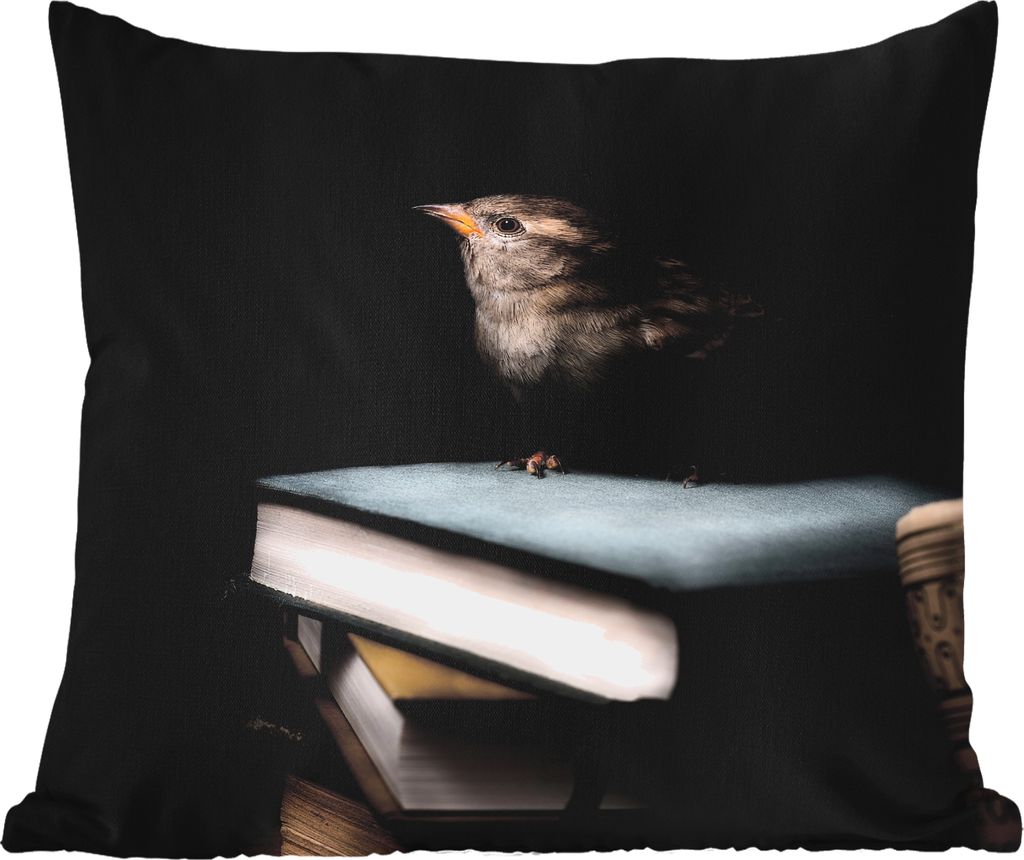 MuchoWow® Outdoor Kissen - Vogel - Bücher - Porträt - 45x45 Produktbild 