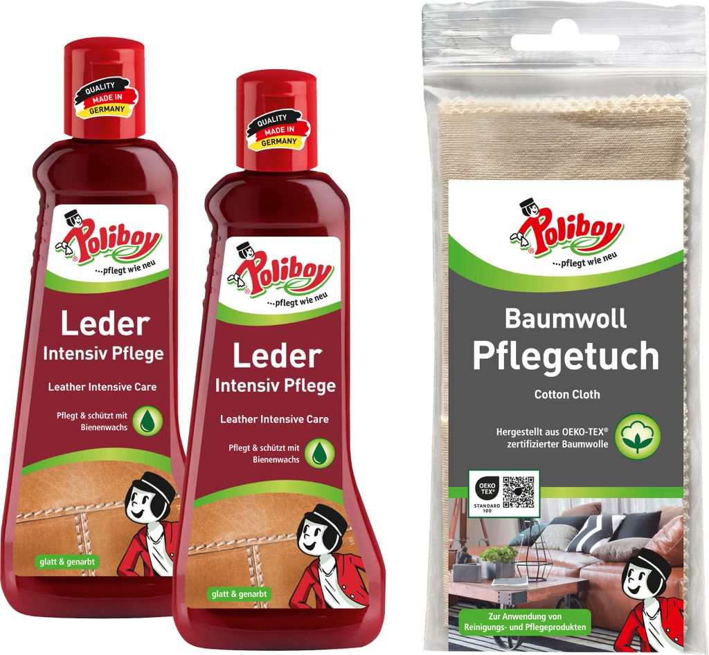 Poliboy Leder Intensiv Pflege 2er Set - 2x200 ml - zur Produktbild 