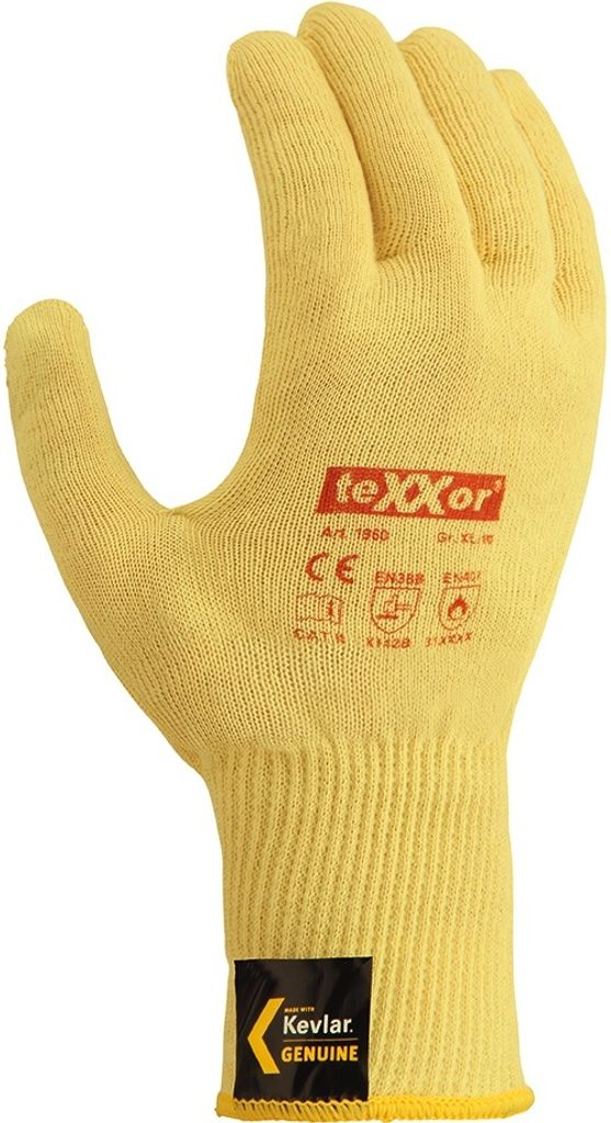 teXXor Feinstrick-Handschuhe ARAMID 8, goldgelb