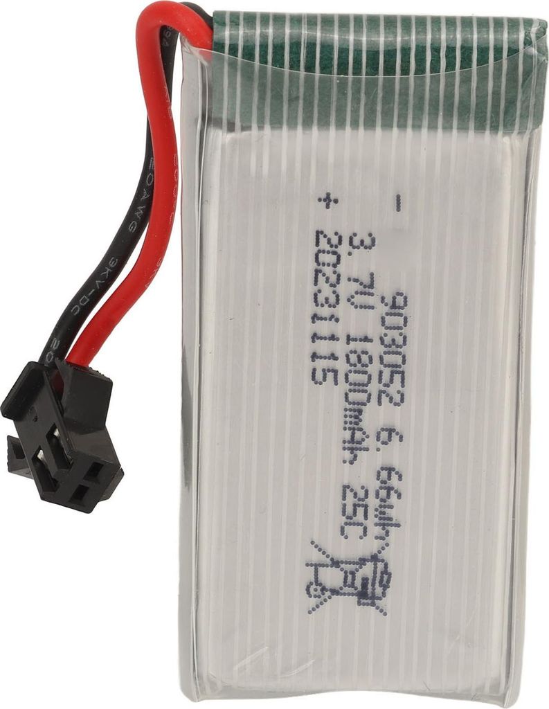 3,7 V 1800 mAh Batterie mit SM Schwarz Stecker 903052 Lipo 25C Überladung Kurzschluss Schutz RC Flugzeug Für X5SW