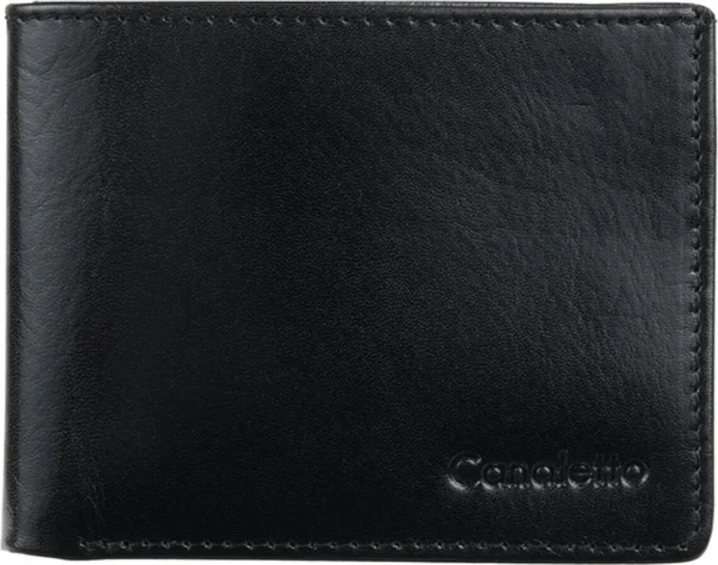Portafoglio Uomo Canaletto PD1167s164 Sottile RFID Pelle Nera