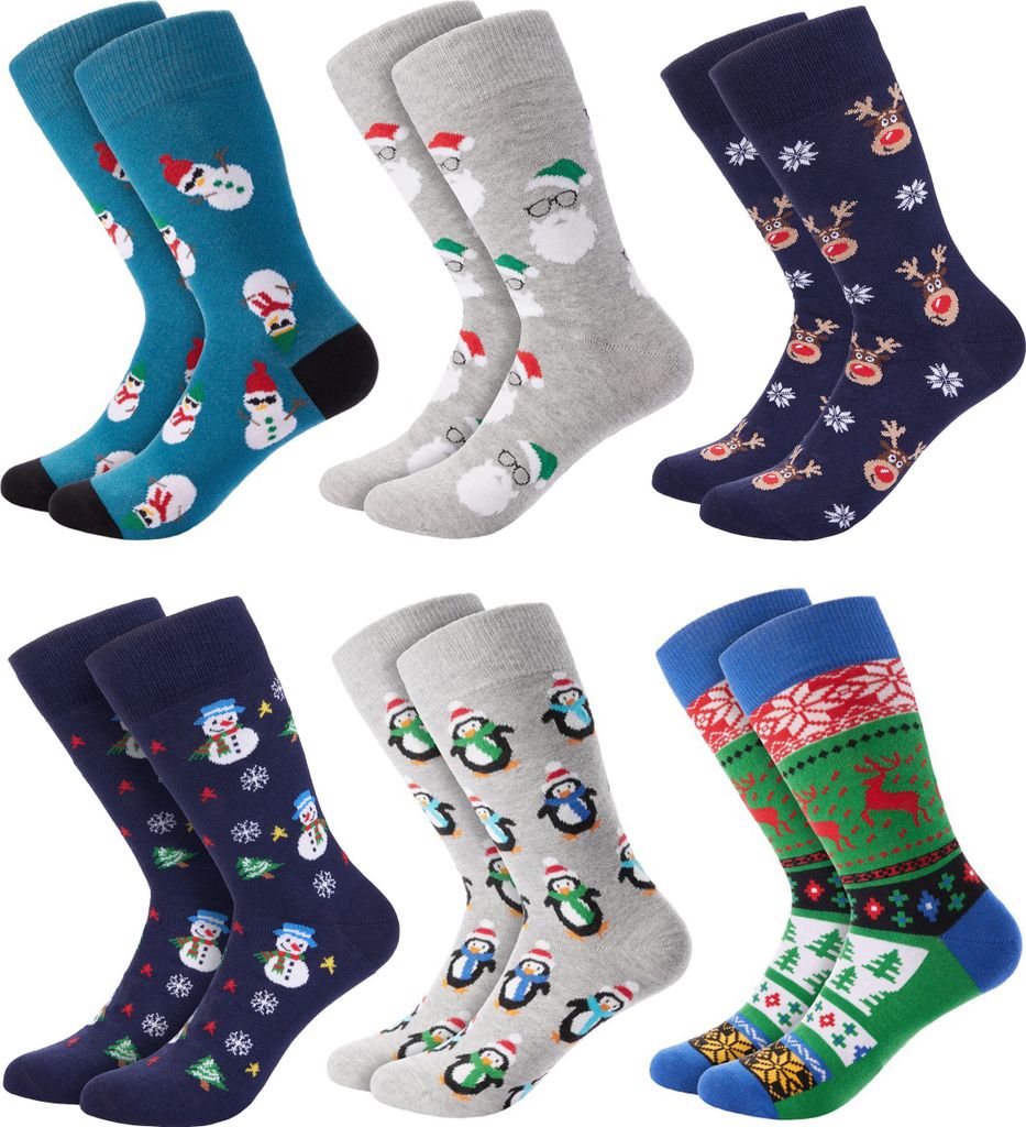 BRUBAKER Weihnachtssocken Set - Lustige Socken Weihnachten Produktbild 
