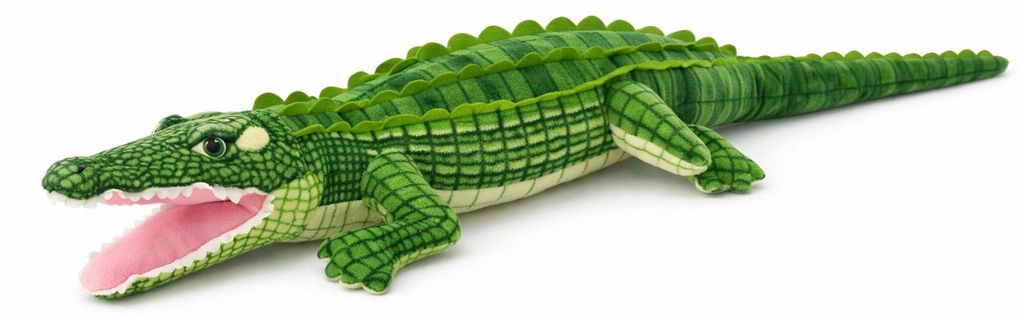 Grand crocodile en peluche vert, 100 cm - Mascotte Image du produit 