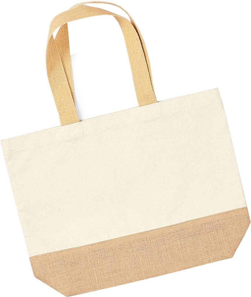 Borsa in Tela Naturale e Juta Westford Mill BC4584 - Stile Minimal