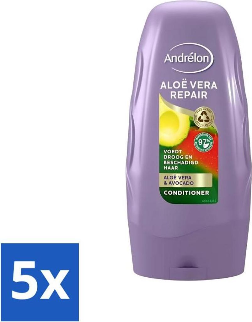 Andrélon Conditioner Aloe Vera Repair 250 ml - Vorteilspack - 5 Stücke