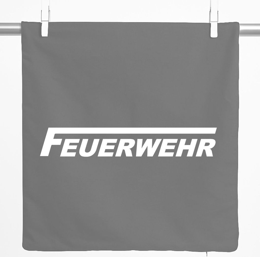 Huuraa Kissenbezug Feuerwehr 40x40cm Steel Grey Baumwolle Dekokissenbezug Geschenkidee