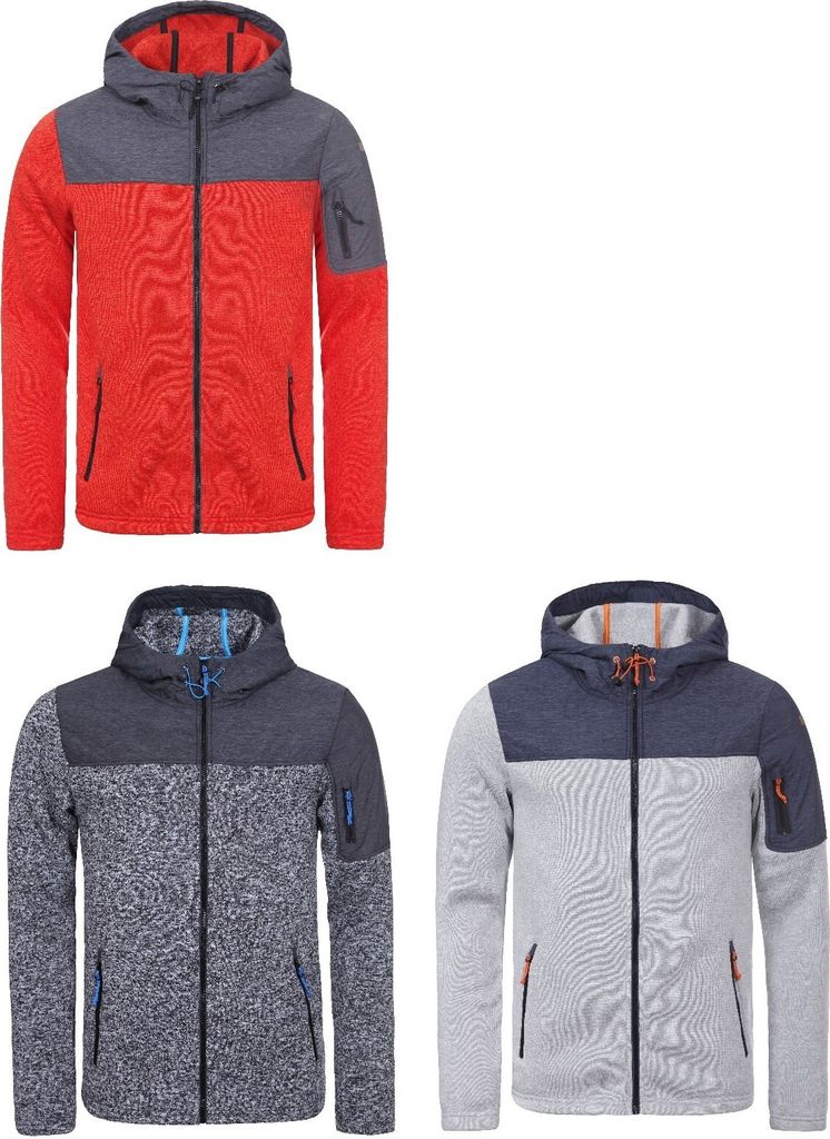 Icepeak Ted Strickfleecejacke für Herren, Größe:S, Farbe:Blau