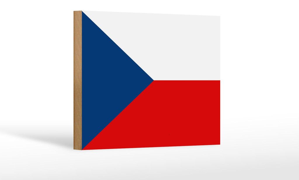 Holzschild Flagge Tschechien 18x12cm Flag Czech Republic