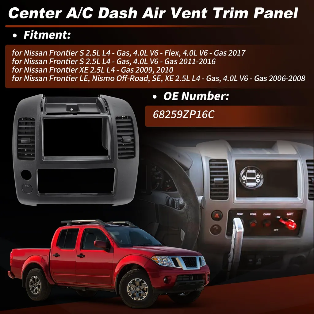 Panneau de ventilation central No.68259ZP16C pour Nissan Frontier 06-17
