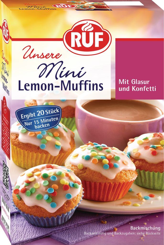 RUF Mini Lemon Muffins Backmischung Produktbild 