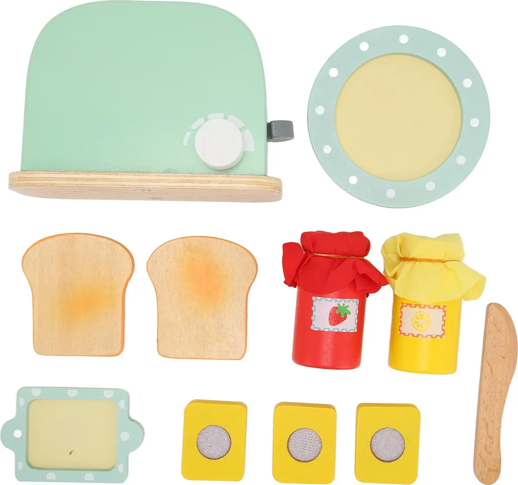 Jouet grille-pain bois sécurisé sans bords tranchants pour petit déjeuner