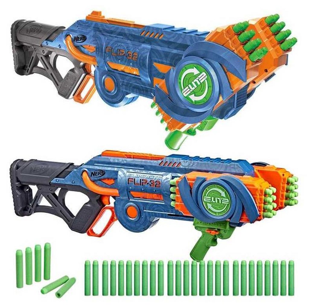 Hasbro Nerf Elite 2.0 Flipshots Flip 32 Brown Box 8+ Produktbild 