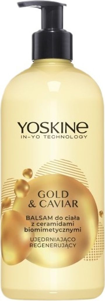 Yoskine Gold & Kaviar Körperbalsam mit biomimetischen Ceramiden, 400 ml - Luxuspflege für samtweiche Haut