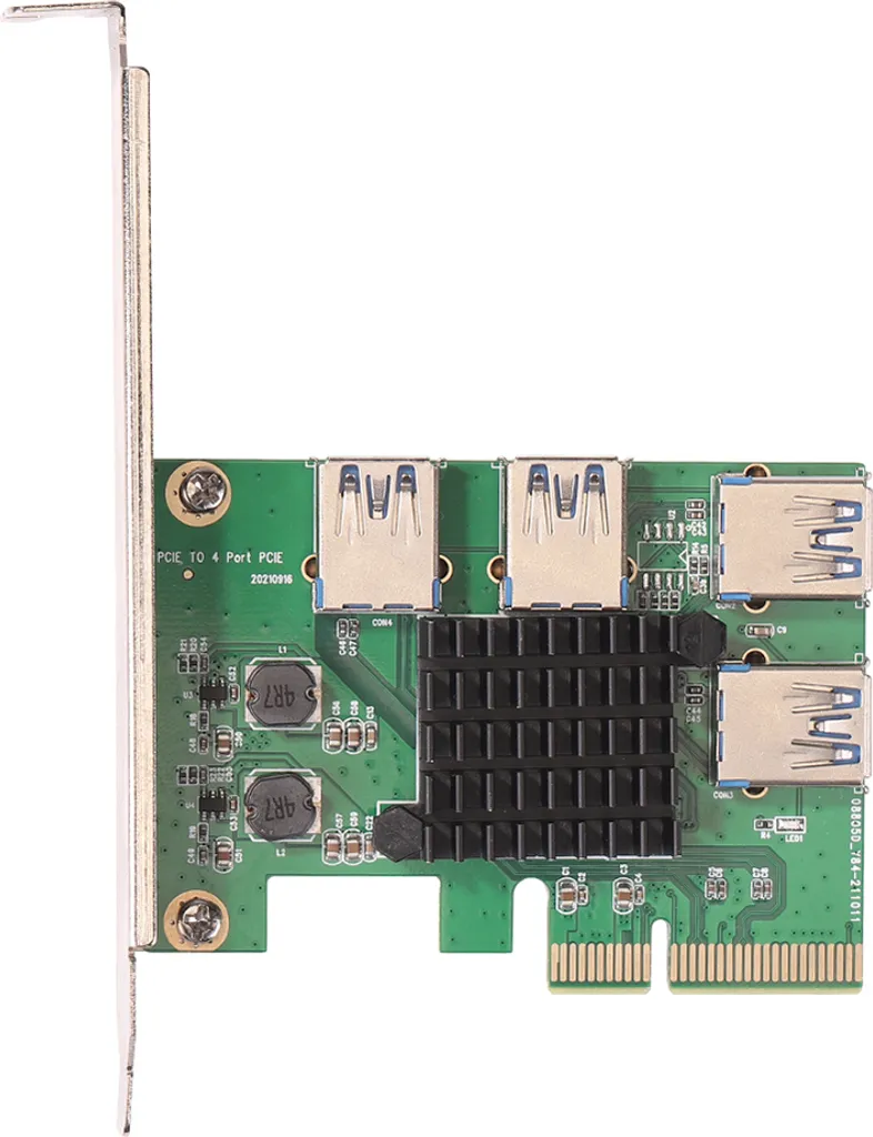 Adattatore PCI-E 1 a 4 USB 3.0 Riser Card - Spedizione 24h!