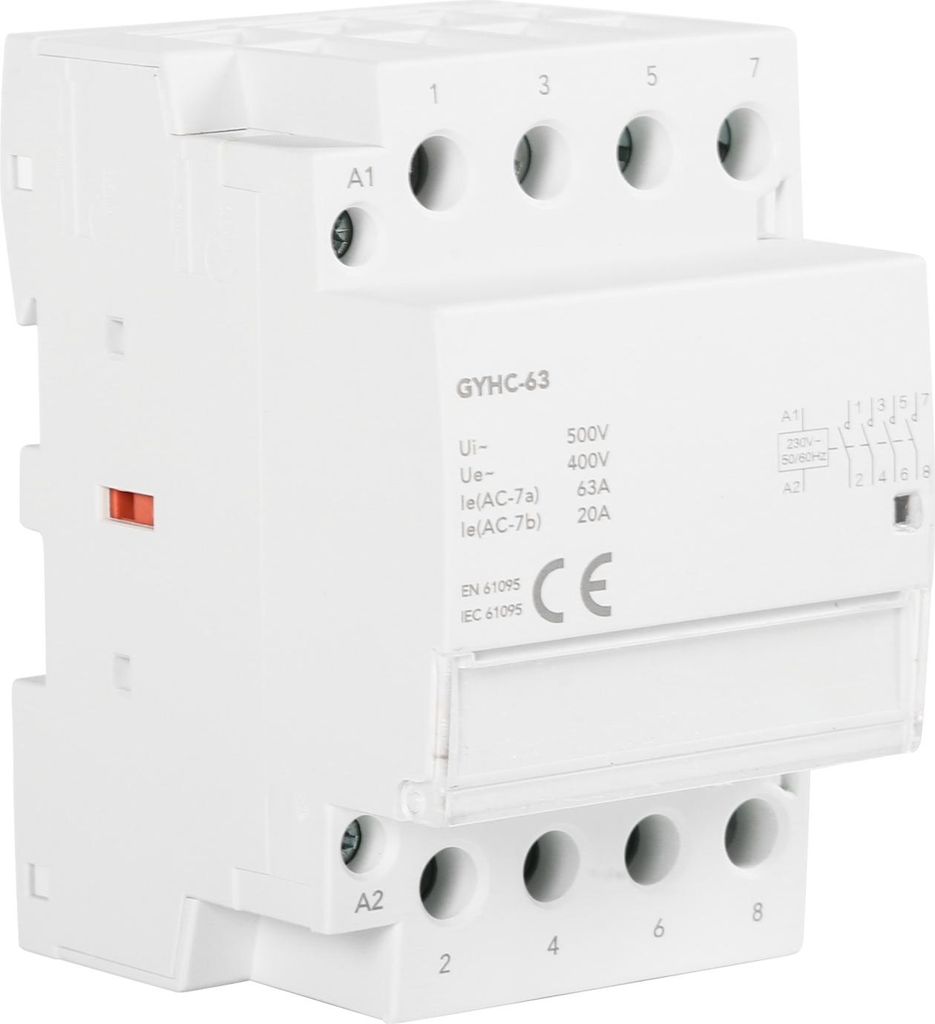 GYHC Automatischer Modularer Hausschütz 4-polig 63A 4NO AC230V 50Hz – Leistungsstarker DIN-Schienen-Kontaktor