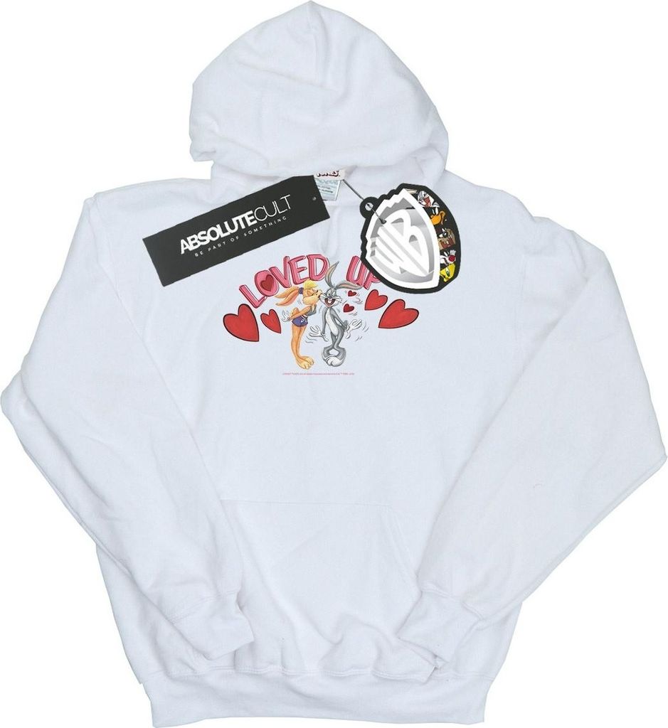 Looney Tunes - "Valentine's Day Loved Up" Kapuzenpullover für Herren BI13577 (M) (Weiß)