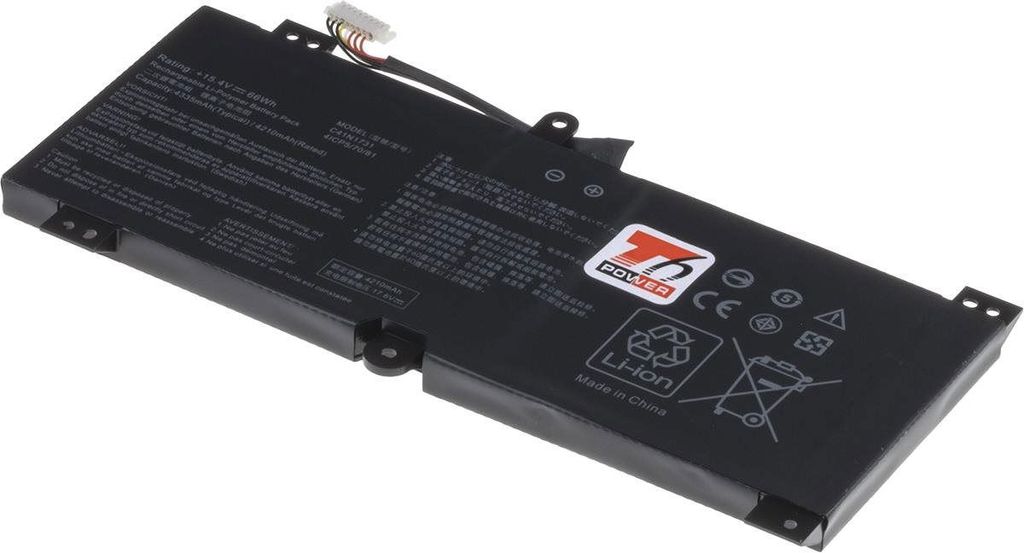 T6 Power Asus ROG Strix GL704G, 4335mAh, 66Wh, 4Zellen, Li-pol