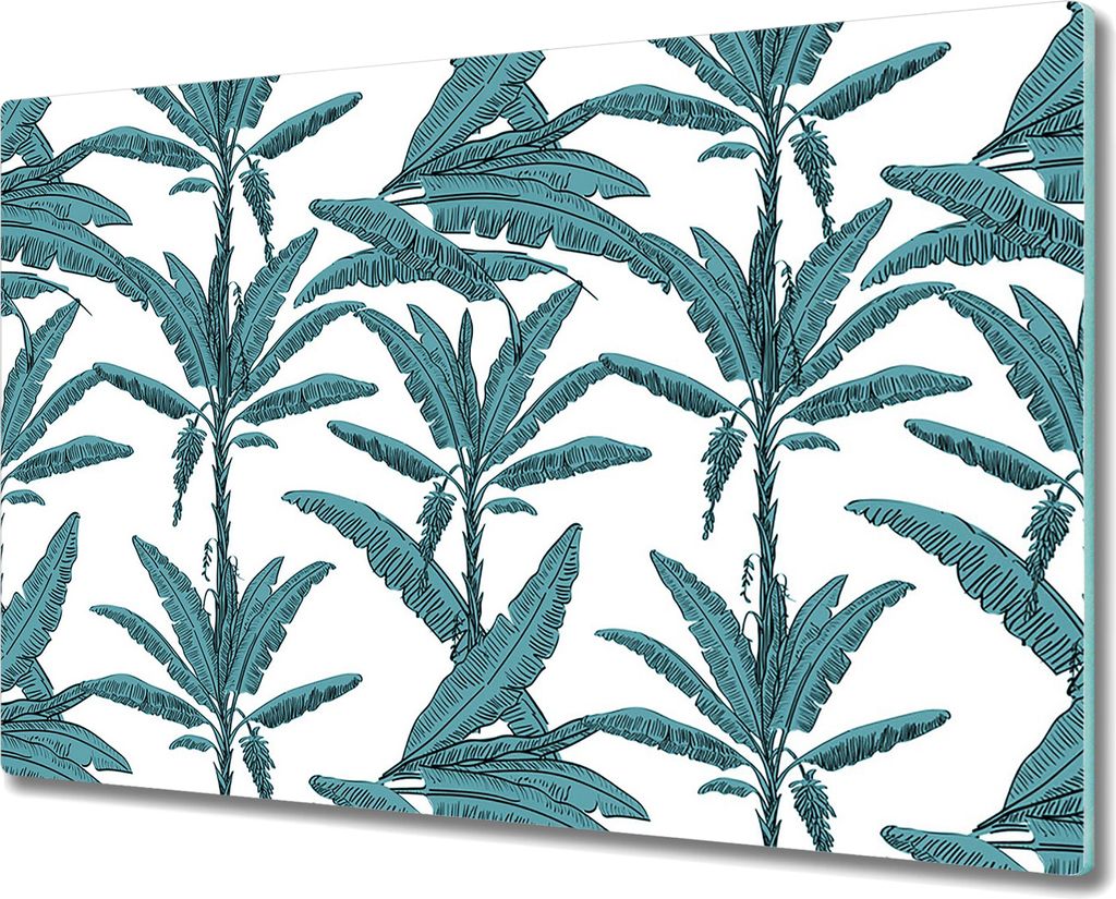 Glas Schneidebrett Herdabdeckplatten Schneideplatten - 80x52 cm - Aquarell Kaktus
