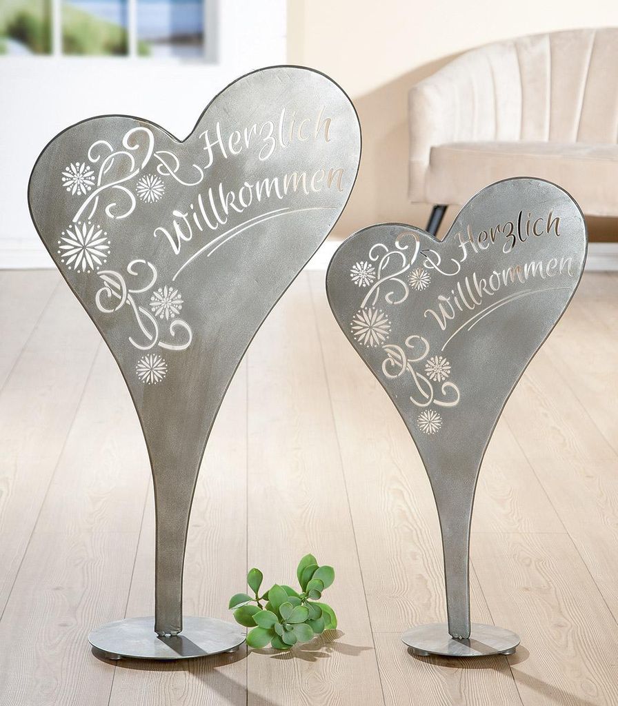 Gilde Standrelief, Herz, "Herzlich Willkommen", Produktbild 