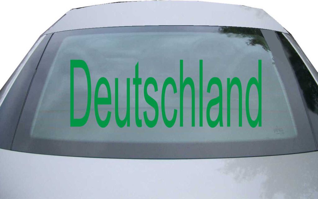 Indigos UG - Aufkleber Heckscheibe & Motorklappe DE6983 - grün - 600x213 mm - Deutschland altdeutsch - Auto Scheiben Fenster Heckklappe Tuning Rac...